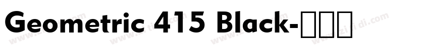 Geometric 415 Black字体转换